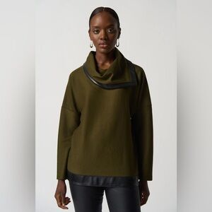 Joseph Ribkoff Olive Cowl Neck Sweater
